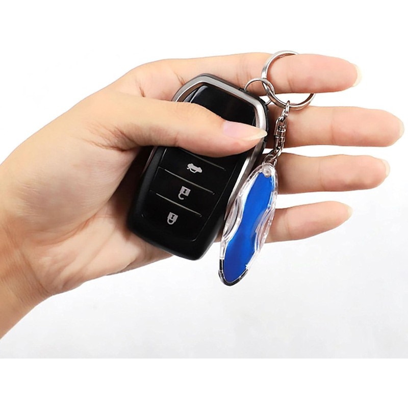 Blue Car Static Human Body Static Eliminator Discharger Anti-Static Keychain