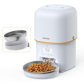 Automatic Cat Feeders - 3L Cat Food Dispenser Easy to Use, Timed Automatic Pet Feeder with Over 180-day Battery Life, 1-6 Meals Dry Food Programmable Portion Control Also for Dogs
