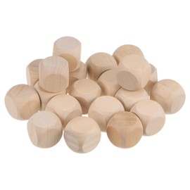 QUARKZMAN Empty Wooden Cubes, 20 Pieces 3/4 Inch Unfinished Wooden Squares Wooden Blocks for DIY Craft Projects