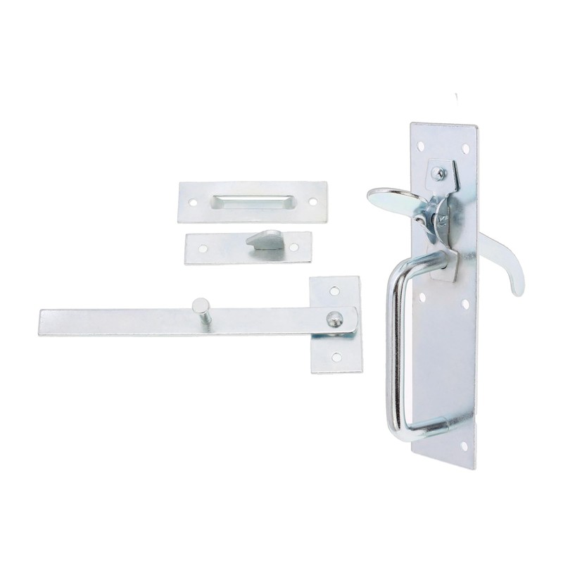 Infinity Decor Heavy Duty Black/Zinc Iron Suffolk Thumb Gate Latch