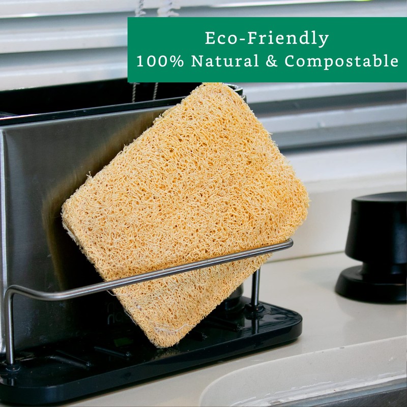 Natural Loofah Kitchen Sponge (3 Pack) - Natural Sponges for