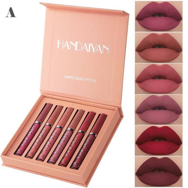 Summer Long Lasting Matte Liquid Lipstick Set, 6 Counts Smudge