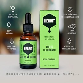 Kit 3 Aceites de Orégano Natural 80% Carvacrol – Frasco 30 ml con Gotero (30 ml, Orégano - Oliva)