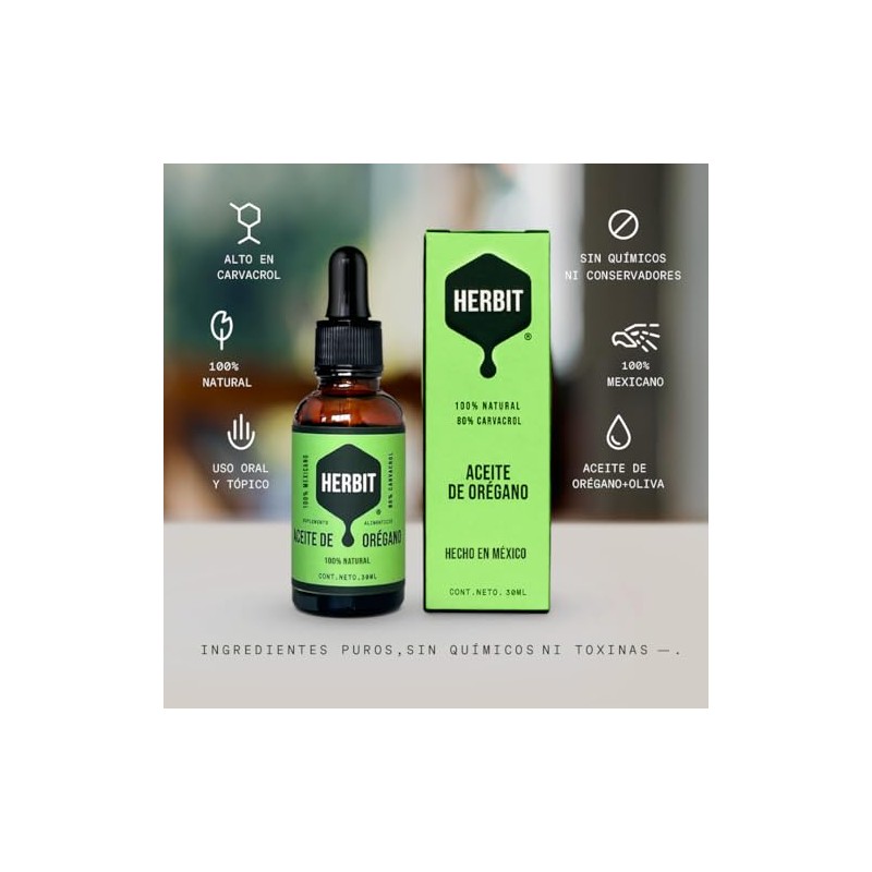 Kit 3 Aceites de Orégano Natural 80% Carvacrol – Frasco