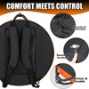 LETSROCK Cymbal Bag with Drumstick Bag,Cymbal Backpack Holds 6 Drum