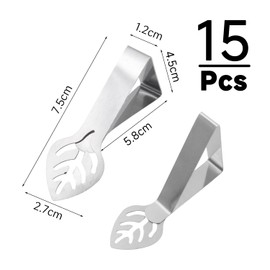 EOWVISN 15 Pieces Of Leaf Pattern Tablecloth Clips, Tablecloth Clips, Outdoor Tablecloth Clips, Tablecloth Fixing Clips, Tablecloth Counterweights, Stainless Steel Tablecloth Clips.