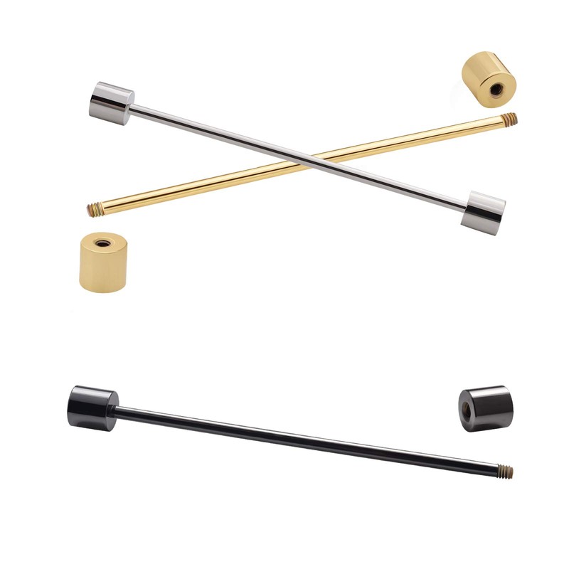 3PCS Men's Brass Collar Bar Tie Necktie Pins Clasp Shirt