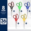 36 Packs 8" Multipurpose Scissors, Ultra Sharp Blade Shears, Comfort-Grip