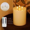 SEHNSY 3 Wick Extra Large Flameless Candles, 6"x8" Flat Battery