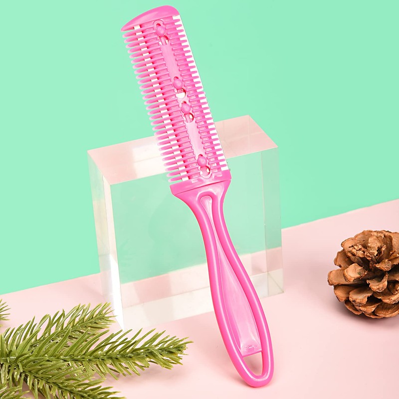 UNVOJL Hot Pink Hair Cutter Comb Hair Razor Comb Hair