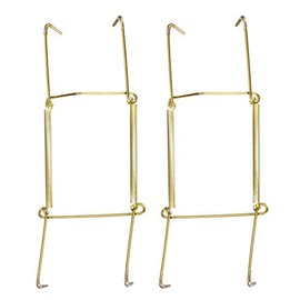 sourcing map Plate Hanger, 8-inch U Type Zinc Plated Invisible Wall Decorative Hooks with Tip Protectors, 2 Pcs