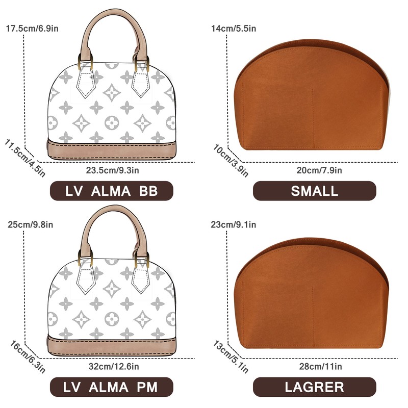 Soyizom Handbag Organizer for Alma Insert, Felt Bag Organizer Purse