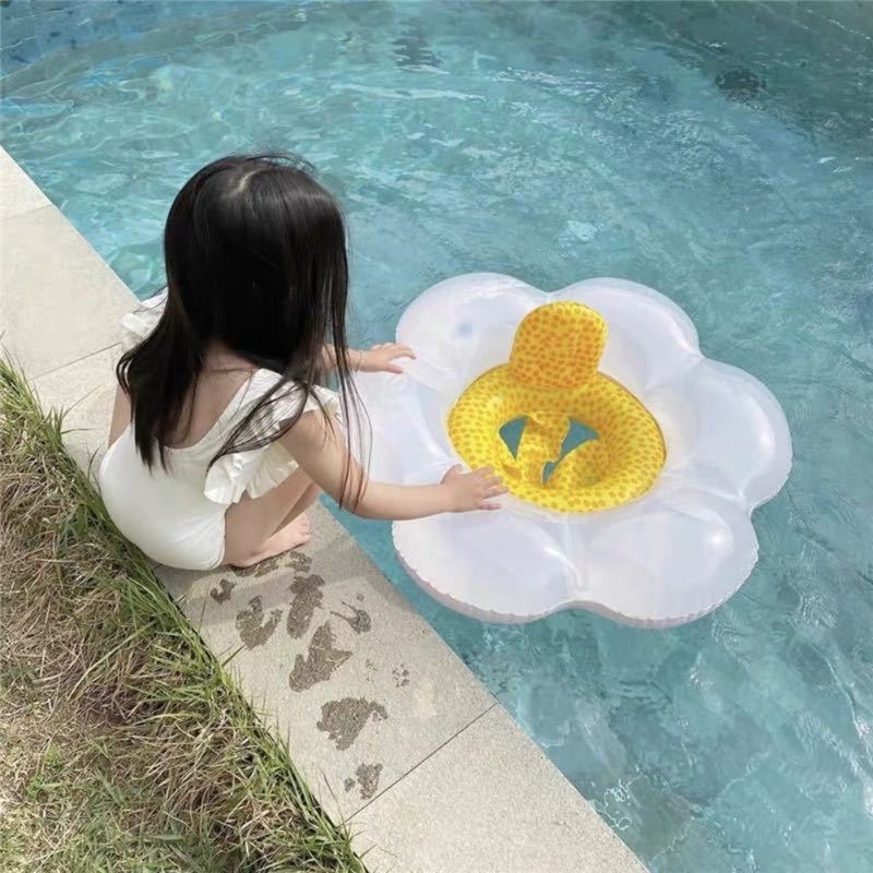 Baby Sun Flower Swimming Ring Kids Inflatable Floating Ring Swim