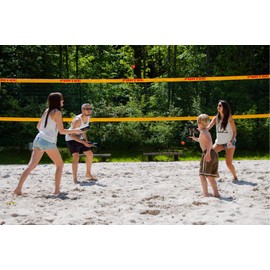 BASSALO Cupball - Family Set for 4 Players - Outdoor Ball Sports Game for Children, Teens and Adults - 4 Cups, 2 Balls