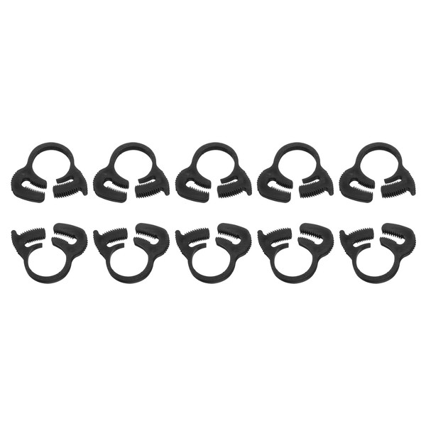 sourcing map 10 Pcs Adjustable Double Snap Grip Hose Clamps