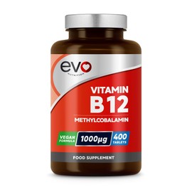 Vitamin B12 1000mcg Methylcobalamin | 400 Vegan Tablets | Reduction of Tiredness & Fatigue | 13 Month Supply | High Strength B12 Supplement | Made in UK