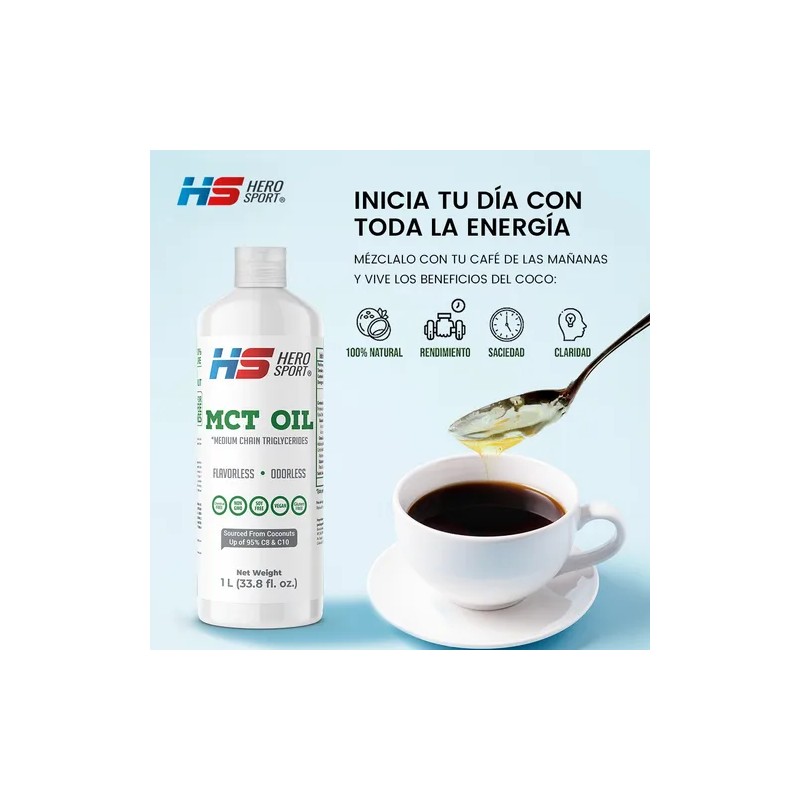 Mct Oil 1 Lt Hero Sport Sabor Sin sabor