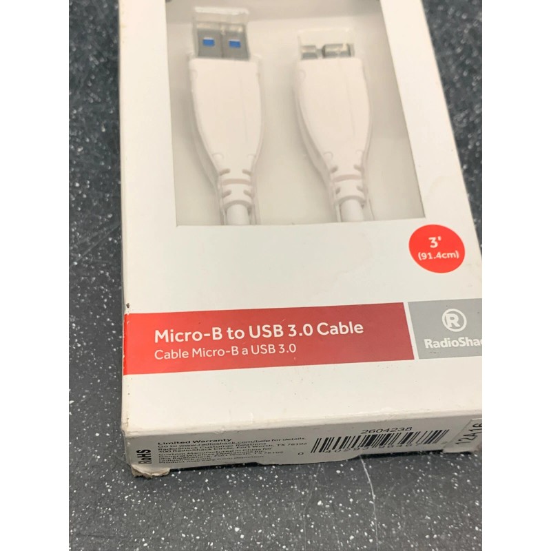 Radio Shack Micro USB 3.0 Cable High Speed Data SYNC