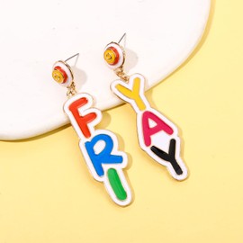 2/3Pairs Teacher Earrings for Women Beaded Pencil Dangle Earrings Statement Apple Book Drop Earrings Teacher Appreciation Gifts Back To School Jewelry Set (2 Pairs 6)