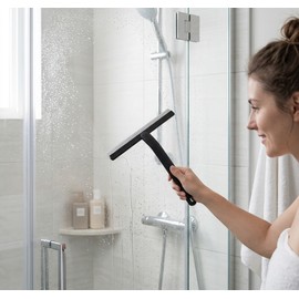 1pc Shower Squeegee Cleaner Durable Silicone Blade for Water Removal on Glass for Shower Doors Bathrooms Windows Cleaning Tool