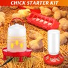 Afarnook 4 Pack 3L Heated Chicken Waterer for Winter 0.8