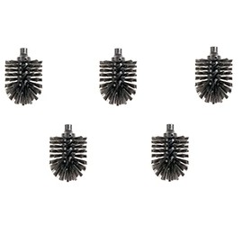 HEWI Replacement Brush Head Black (Pack of 5, Diameter 81 mm, Bayonet Cap, for Lifestream, 805 Classic, 801 and 477 Series Toilet Brush Sets) 921044, Standard