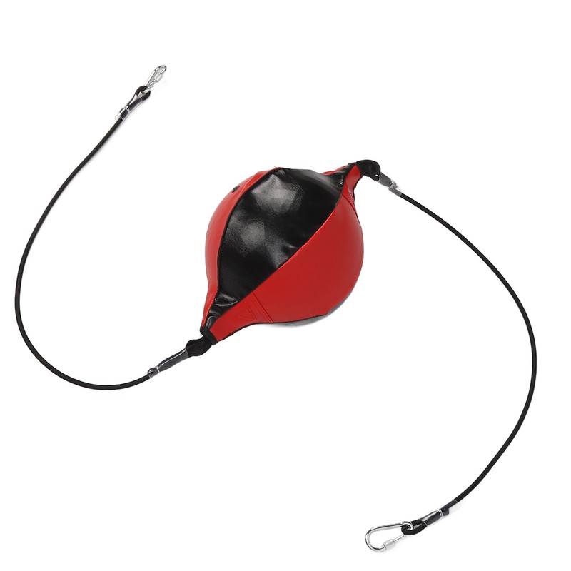 Double End Punching Ball with Adjustable Cord Inflator PU Leather
