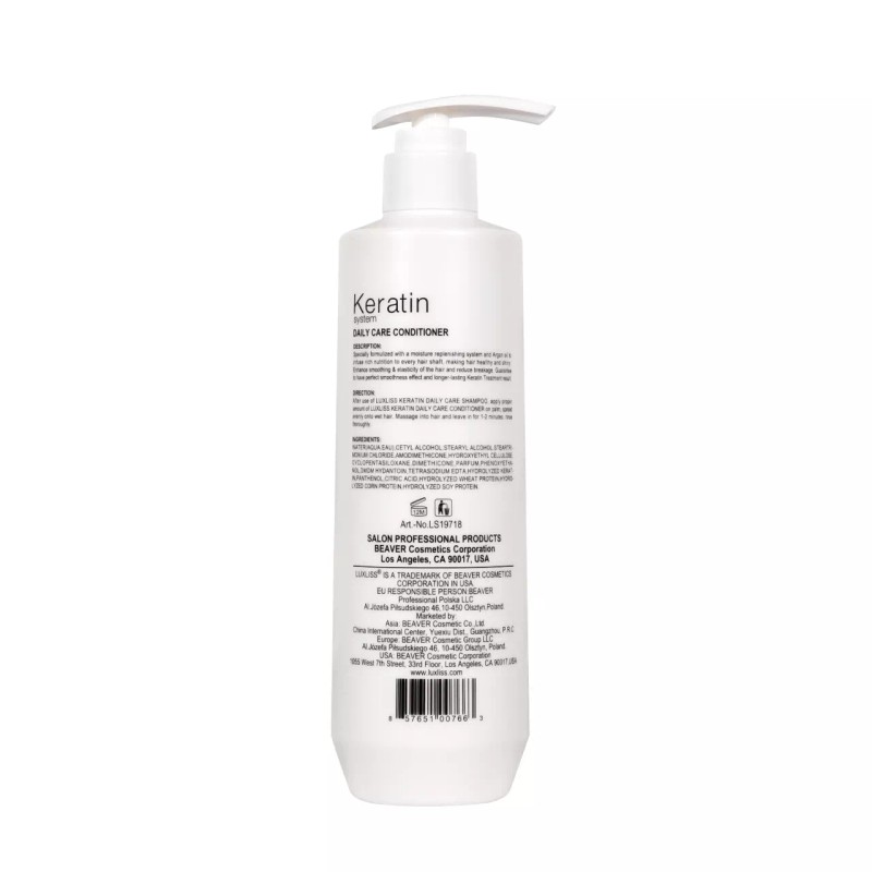 Luxliss Keratin Daily Care Shampoo and Conditioner 16.9oz Duo Moisturizing
