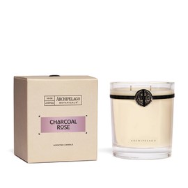 Archipelago Botanicals Charcoal Rose Boxed Candle, Fresh Rose and Charcoal, Clean Soy Wax Blend Burns 60 Hours (10 oz)