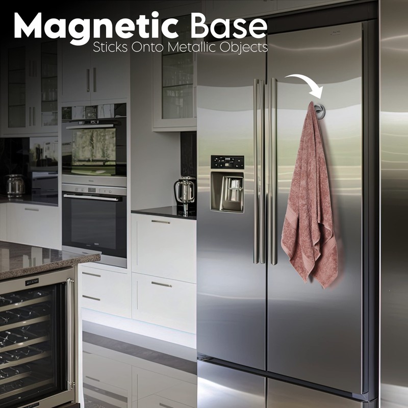 RamPro Magnetic Hooks, 8 Lbs Capacity, Heavy Duty Chrome Plated