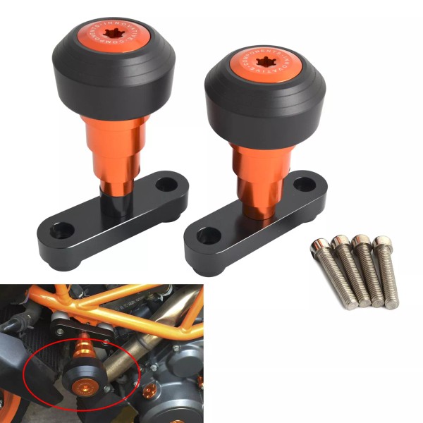 Unbranded Aluminum Pair Frame Sliders Crash Pads Protector For KTM