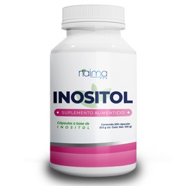 NAIMA Inositol, 200 Cápsulas  Suplemento Alimenticio 100 Puro Ingredientes Naturales, Sin Aditivos  Equilibrio Hormonal y Bienestar Emocional Mujeres 