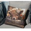 Highland Cow Floral Decorative Throw Pillow Cover, 45 x 45