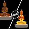 YUEFUDU 7-inch Buddha Statue Collection with LED lamp Base -