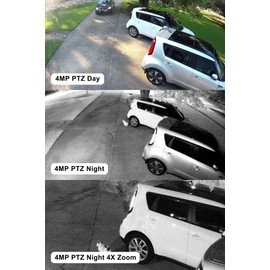 Anpviz 4MP PoE PTZ IP Camera, 4X Optical Zoom, Perimeter Protection, Human Vehicle Detection, 4MP@30fps, Dome Wired Security Camera with Audio, 330° Pan 90° Tilt, Card Slot, WDR, PTZIP204WX4IR-SU