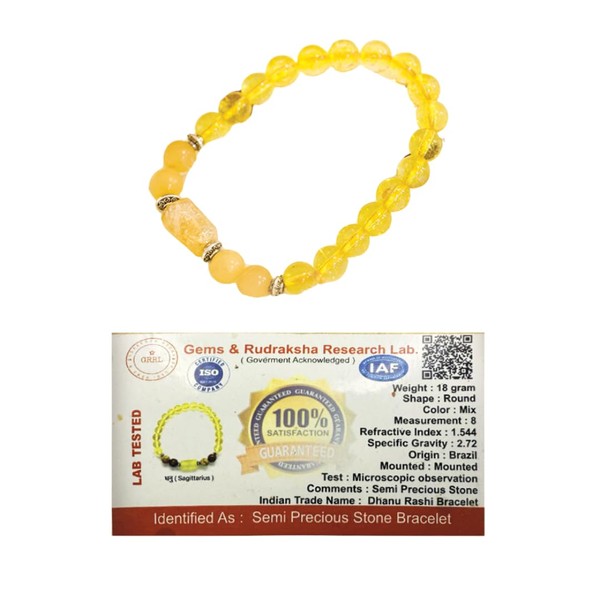 Divine Hindu Divine Hindu Citrine Crystal Bracelet | Dhanu Rashi