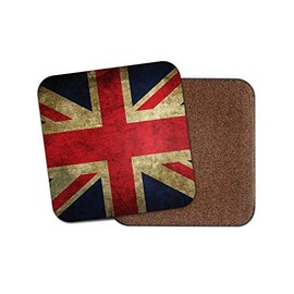 1 x Distressed Union Jack Coaster - Flag United Kingdom UK EU Fun #8887