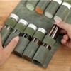 Outdoor Spice Bottle Bag Foldable 9 Pockets Portable Canvas Seasoning