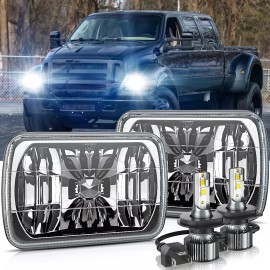 CHUSYYRAY DOT Approved Pair 5x7 7x6 LED Headlights Withe H4 FIT Ford F650 F750 L9000 F 250