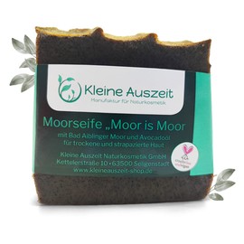 Kleine Auszeit Manufaktur "Moor is Moor", with Bad Aiblinger Heilmoor, Shower Soap, Vegan, without Plastic, without Palm Oil, Handmade Natural Soap
