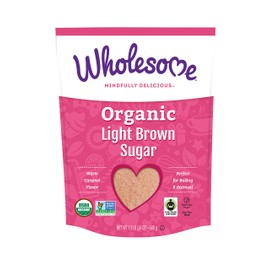 Wholesome Organic Light Brown Sugar, Fair Trade, Non GMO & Gluten Free, 1.5 Pound (Pack of 1)