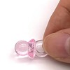 Adorox (144 Pieces) Pink Acrylic Baby Pacifiers Baby Shower Decoration