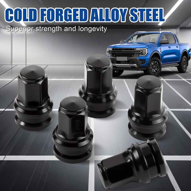 JiiinMiiin M14x1.5 32Pcs Black ONE-Piece Design OEM Lug Nuts Replace