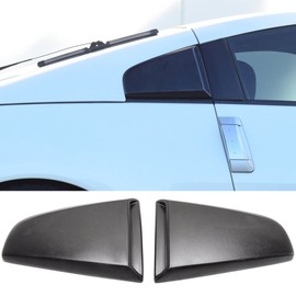IKON MOTORSPORTS Window Louvers Compatible With 2003-2008 Nissan 350Z, 2Dr Rear Quarter Side Louver Scoops 2 Pcs, 2004 2005 2006 2007