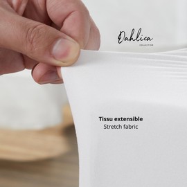 Bed Base Cover 140 x 200 cm White – Soft and Stretchy Fabric – Impeccable Look – Easy to Install