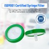 SERHICS Syringe Filters Hydrophilic PTFE 33 mm 0.22 um,100pcs