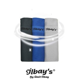 ilbay's [Set of 3] 60 x 40 cm Microfibre Cleaning Cloths - Streak-Free Cleaning without Detergents for Car, Kitchen, Bathroom and Household (Blue)