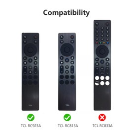 JCMOYUTY Silicone Case Cover for TCL RC813A FMB1 / RC923A FMB1 Remote, Protective Sleeve for TCL 2025 QM6K QM7K TV Remote, Glow Green