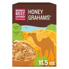 Mom's Best Honey Grahams Breakfast Cereal, Honey Graham Cereal Made with Real Honey, No High-Fructose Corn Syrup, No Artificial Flavors or Preservatives, Kosher Dairy, 11.5 OZ Box (Pack of 8)