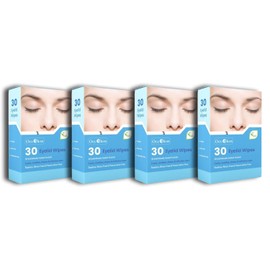 Ved Eyelid & Lash Wipes for Periocular Treatment in Adults and Children. Safe & Naturally Remove debris For Lashes and Eyelids, Pack of 30 Pre-moistened Sterile Wipes(PACK OF 4)